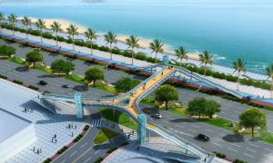 這座人行天橋，面朝大海，高顏值天橋