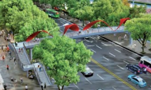 城區復雜環境下人行天橋鋼結構吊裝施工