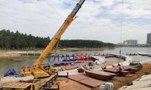 湛江雷州仿古浮橋項(xiàng)目開始施工